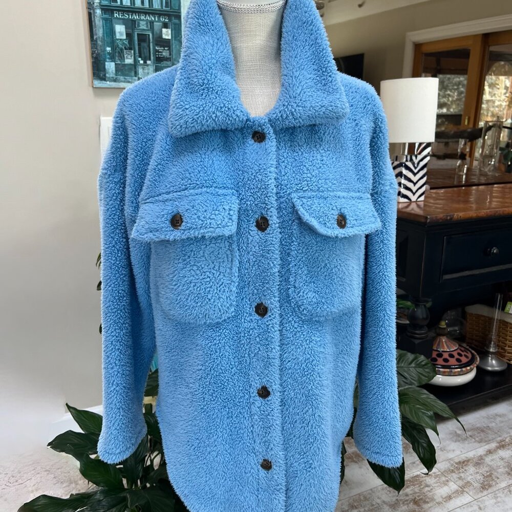 Beautiful Sky Blue Cisono Outerwear Collection